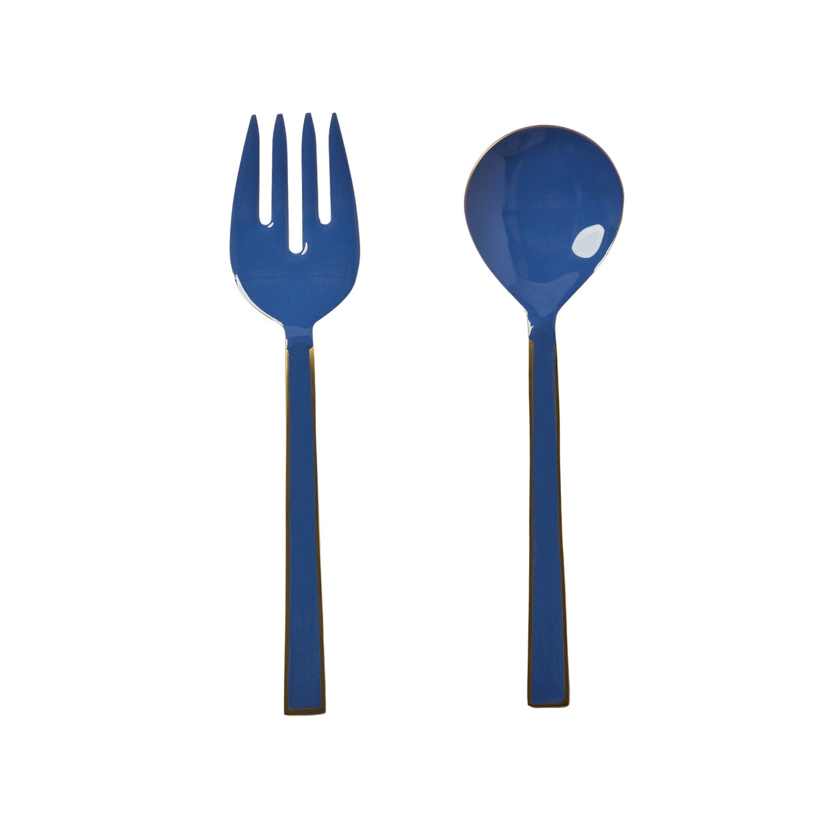 Enamel Blue Salad Severs