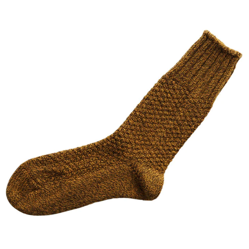 Wool Cotton Boot Socks / Mustard