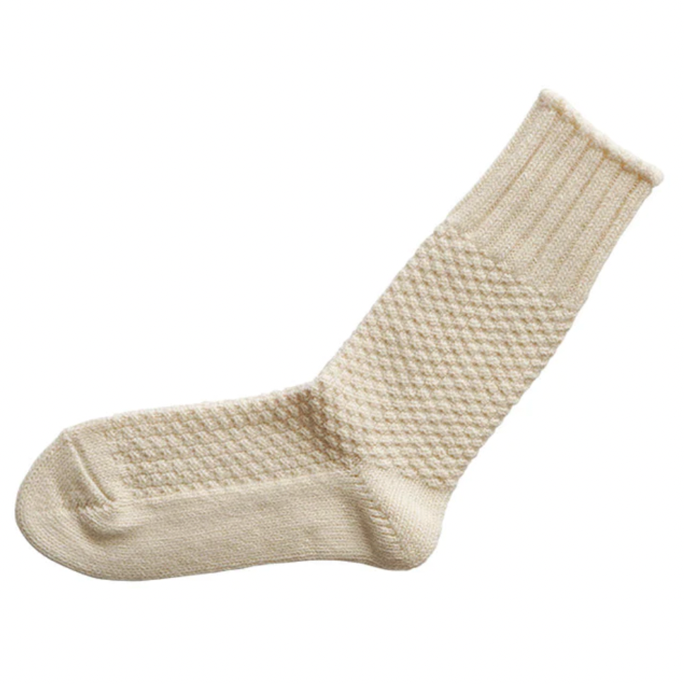 Wool Cotton Boot Socks / Ivory