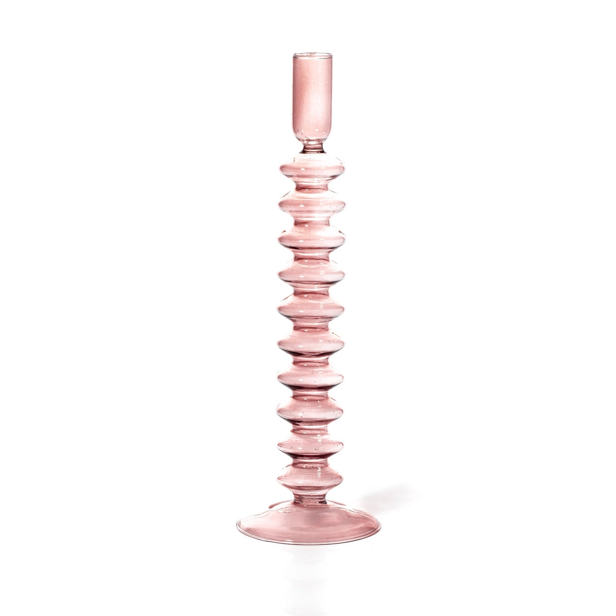 Taper Candle Holder / Rose Quartz