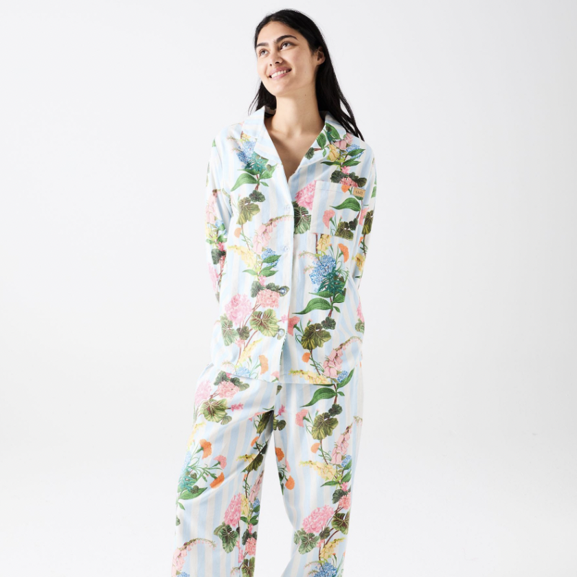 Bouquet Beauty Stripe Flannelette PJ Set