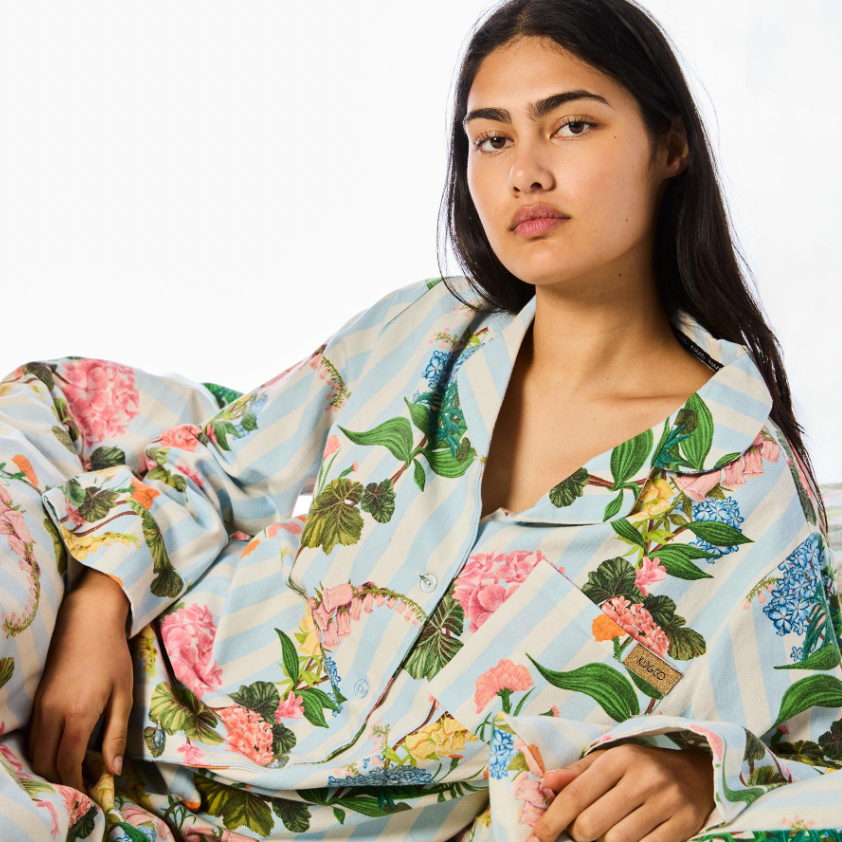 Bouquet Beauty Stripe Flannelette PJ Set