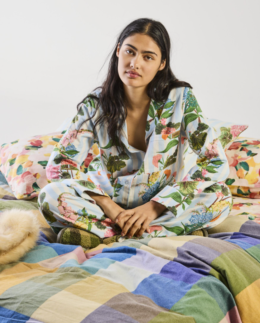 Bouquet Beauty Stripe Flannelette PJ Set
