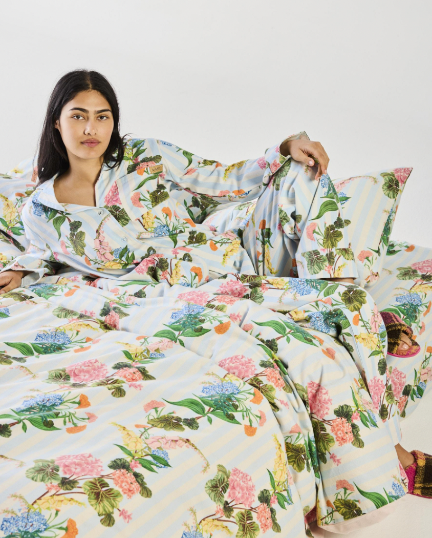 Bouquet Beauty Stripe Flannelette PJ Set