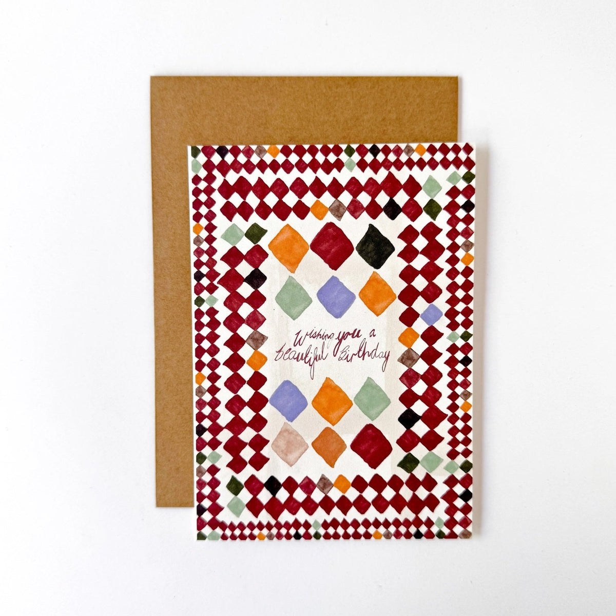 Beautiful Birthday Tile Greeting Card