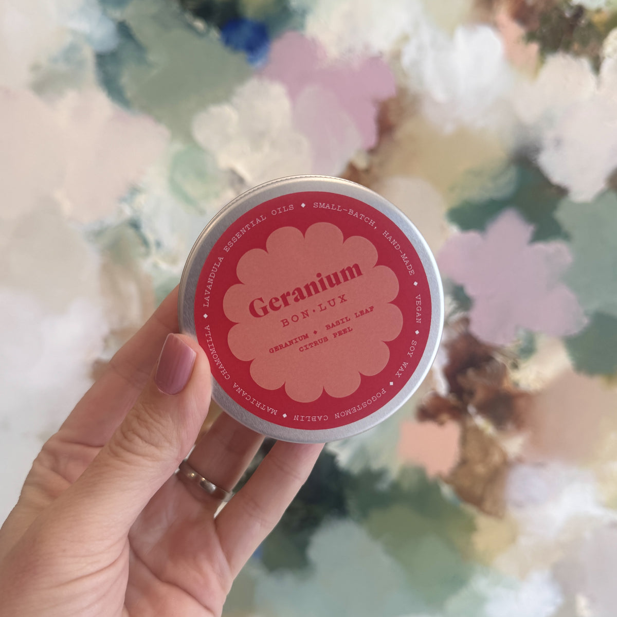 Geranium Travel Tin Candle