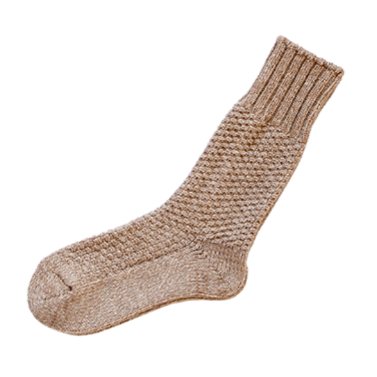 Wool Cotton Boot Socks / Beach Stone
