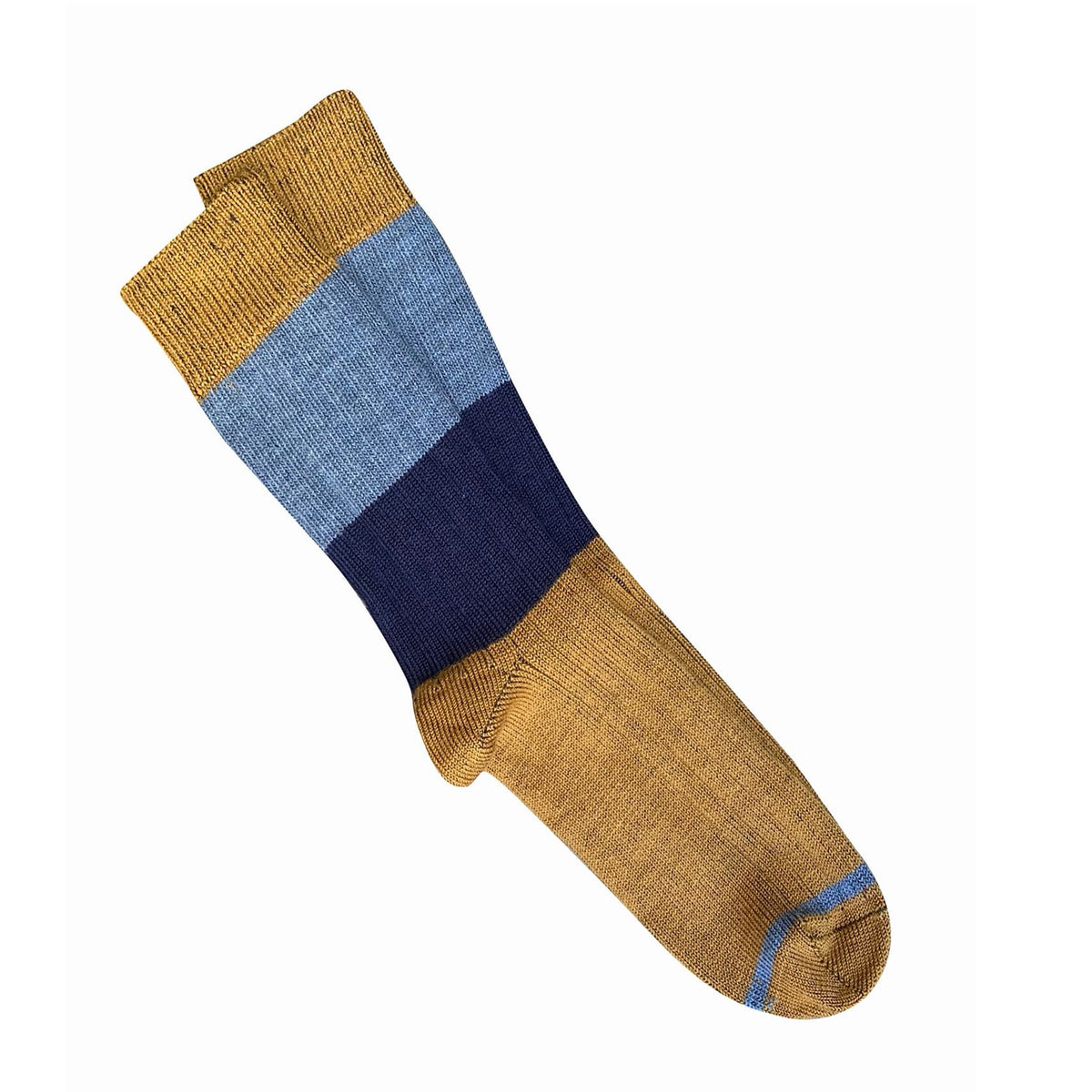 Chunky Wool Rib Socks / Mustard