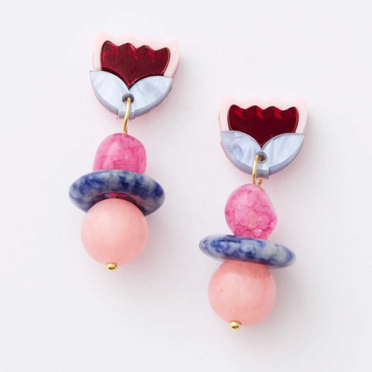 Clio Earrings / Blue Plum