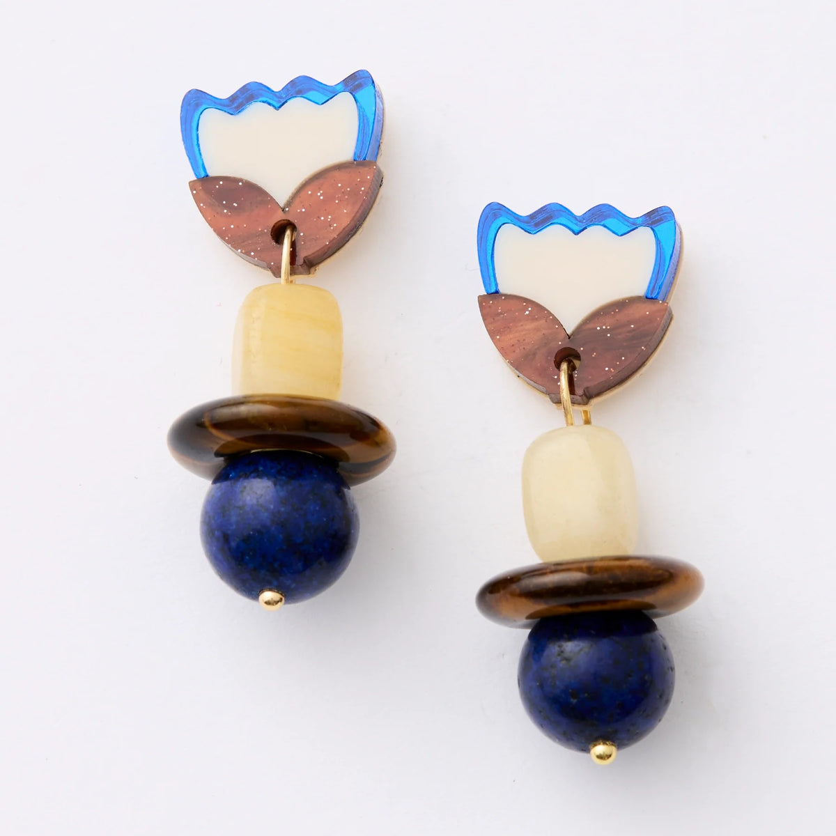 Clio Earrings / Brown Cobalt