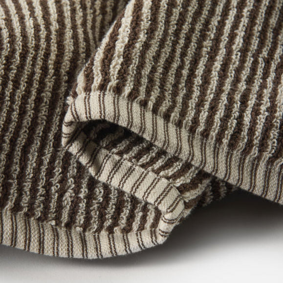 Stripe Cotton Hand Towel / Cocoa
