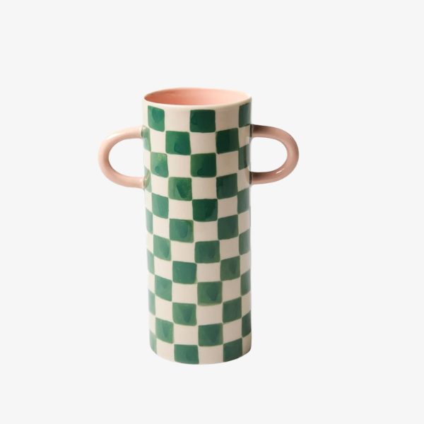 Griff Bud Vase / Green Check