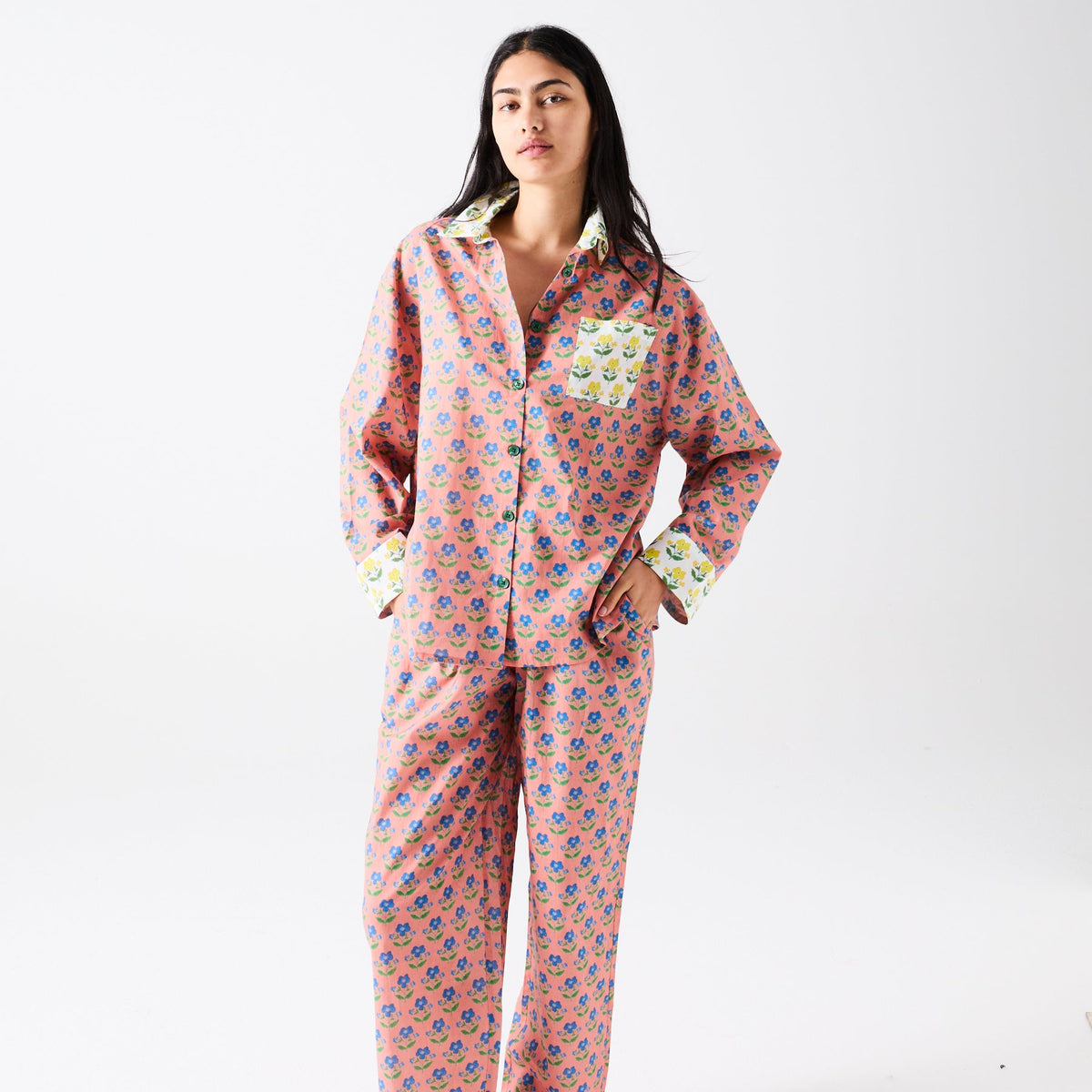 Anna Spiro Indian Summer Rose Cotton Pyjama Set