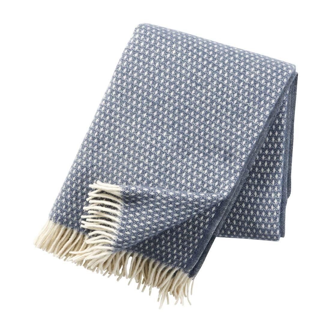 Knut Wool Throw / Smokey Blue