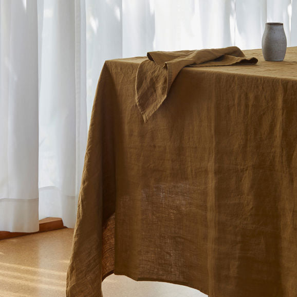 Ochre Linen Tablecloth