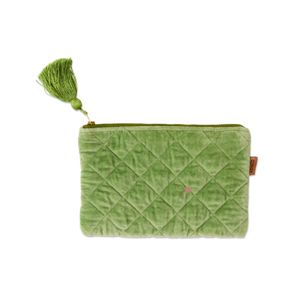 Pesto Velvet Cosmetics Purse