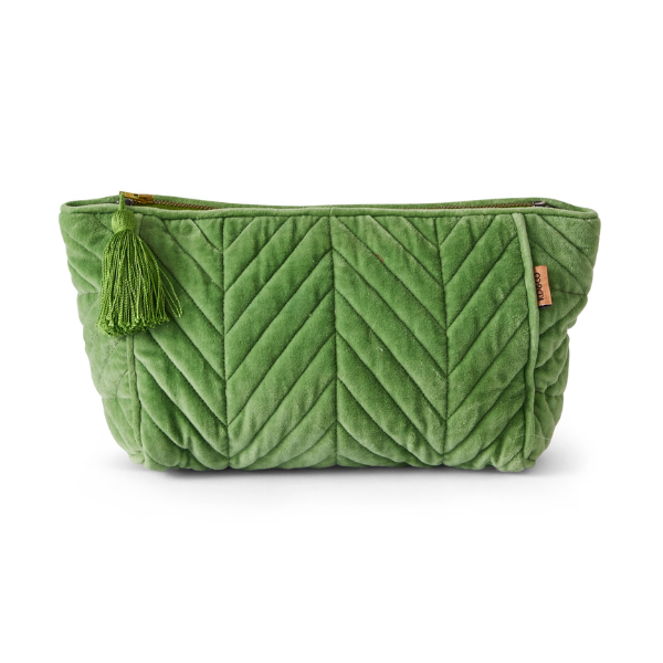 Pesto Velvet Toiletry Bag