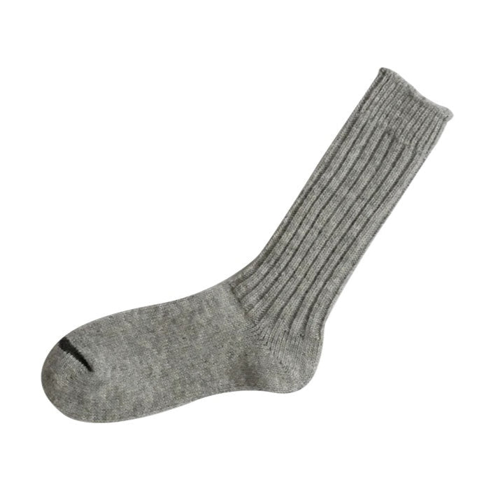 Praha Wool Ribbed Socks / Light Grey