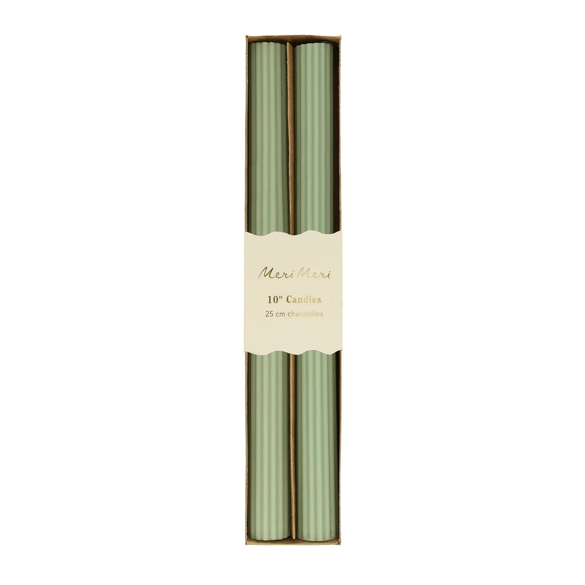 Sage Green Table Candles / Pack of 2