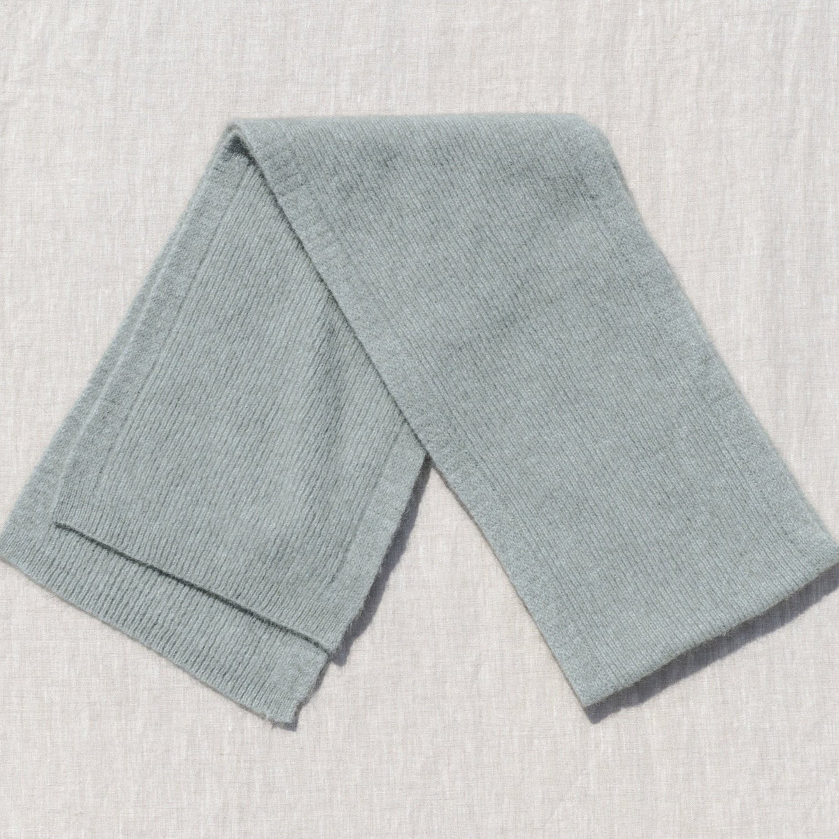 Possum Merino Fine Rib Scarf / Mint