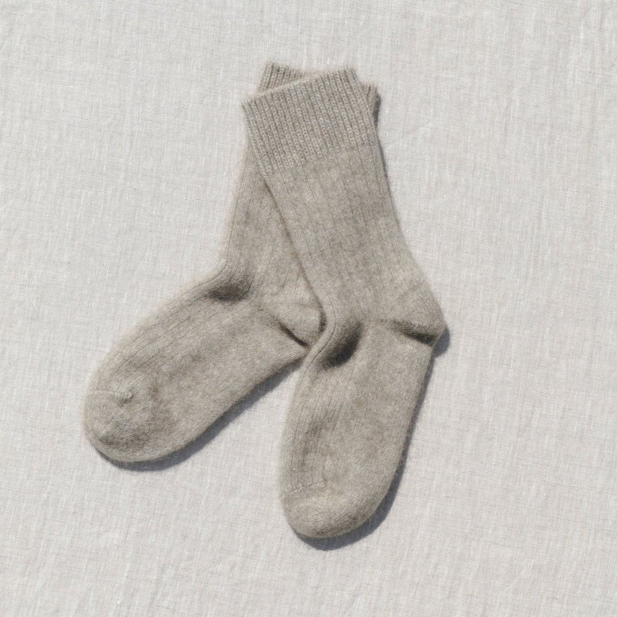Possum Merino Rib Socks / Mocha