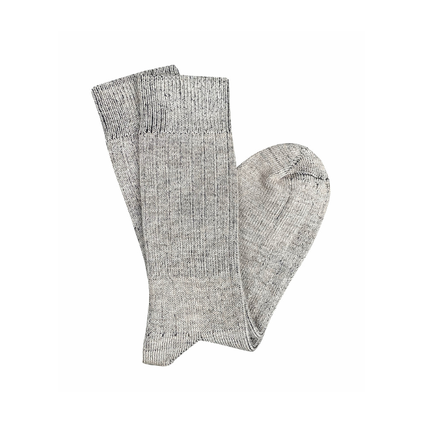 Short Rib Merino Wool Socks / Greige