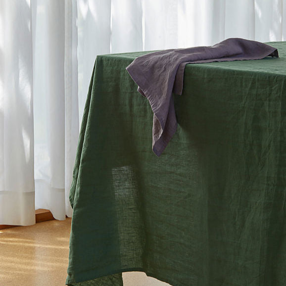 Spearmint Linen Tablecloth