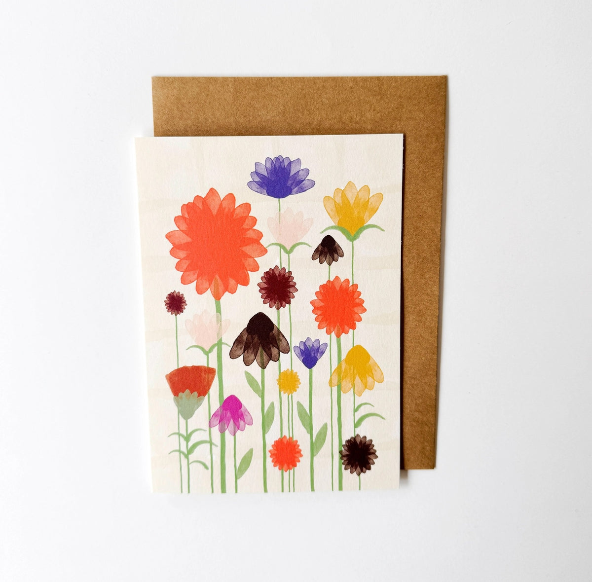 Standing Flowers Greeting Card