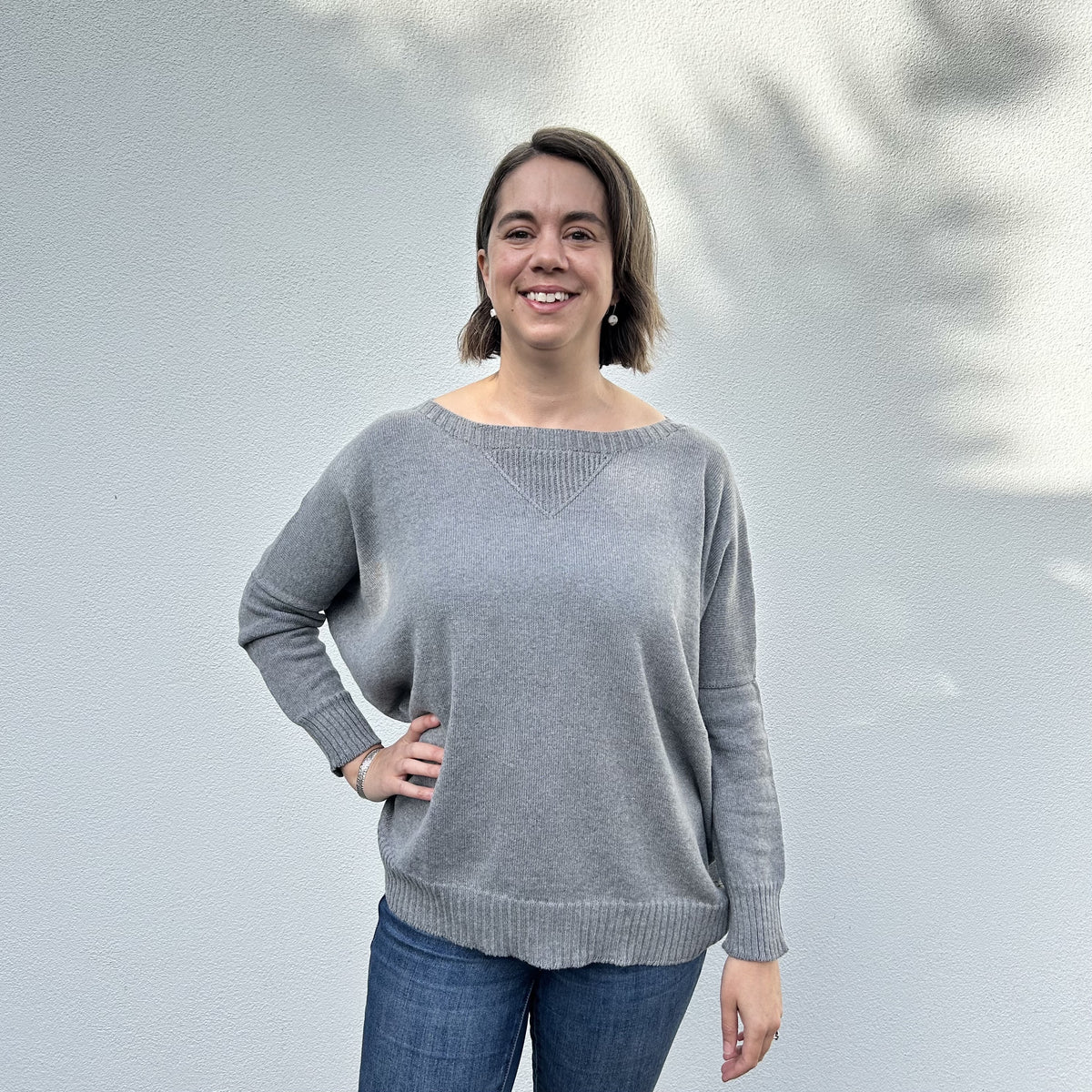Organic Cotton Windcheater / Mid Grey Melange