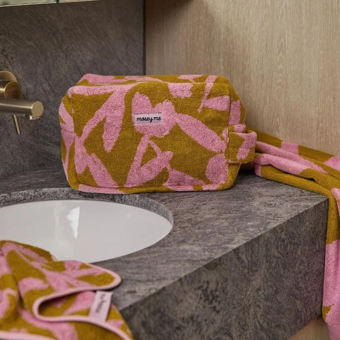 Abstract Terry Toiletry Bag