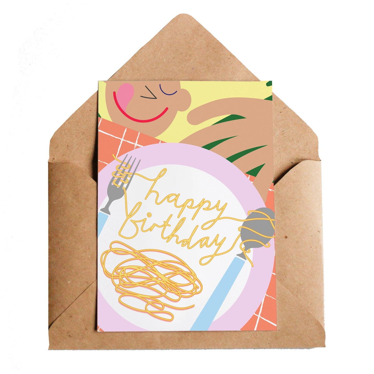 Birthday Spaghetti Greeting Card
