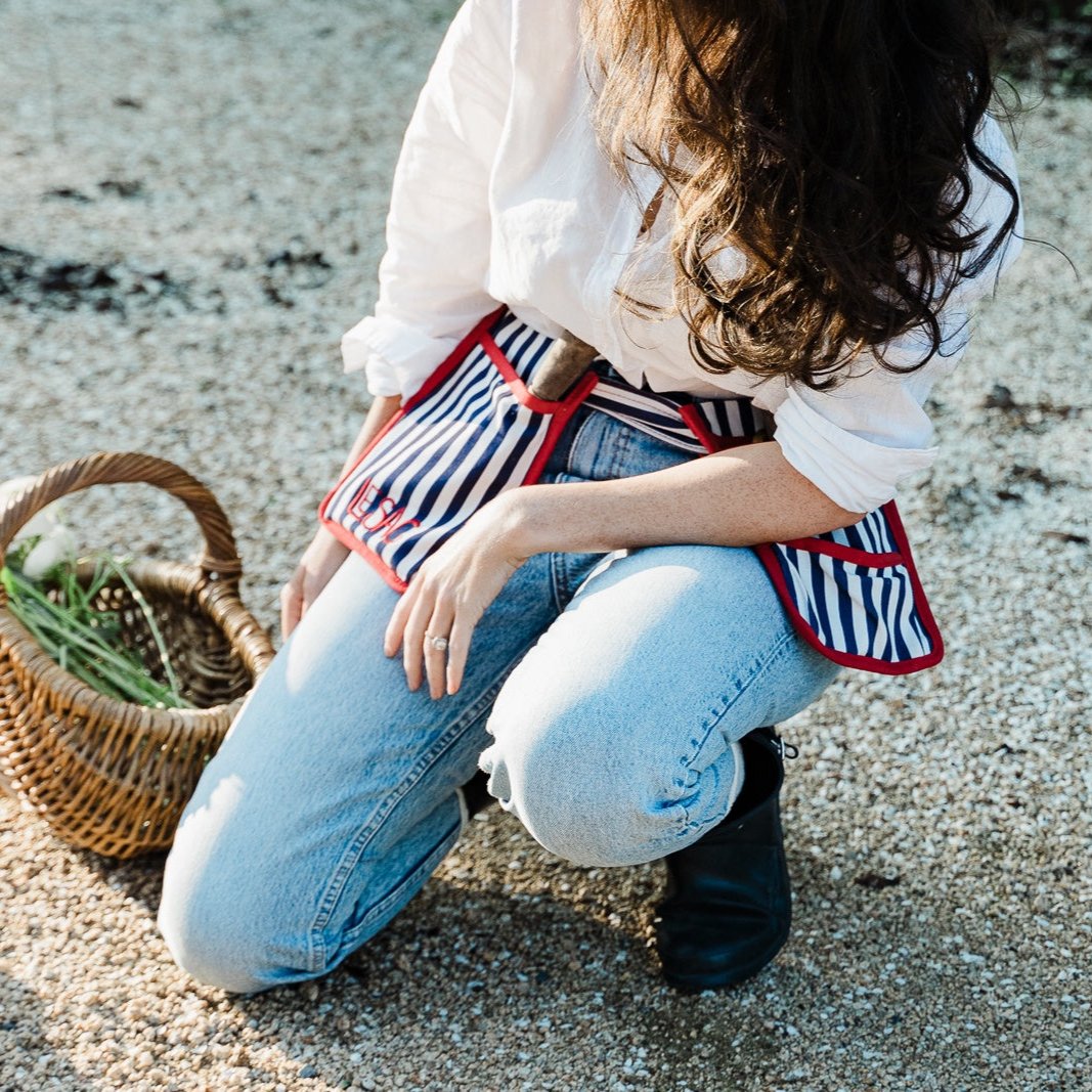 Garden Tool Belt / Navy Stripe