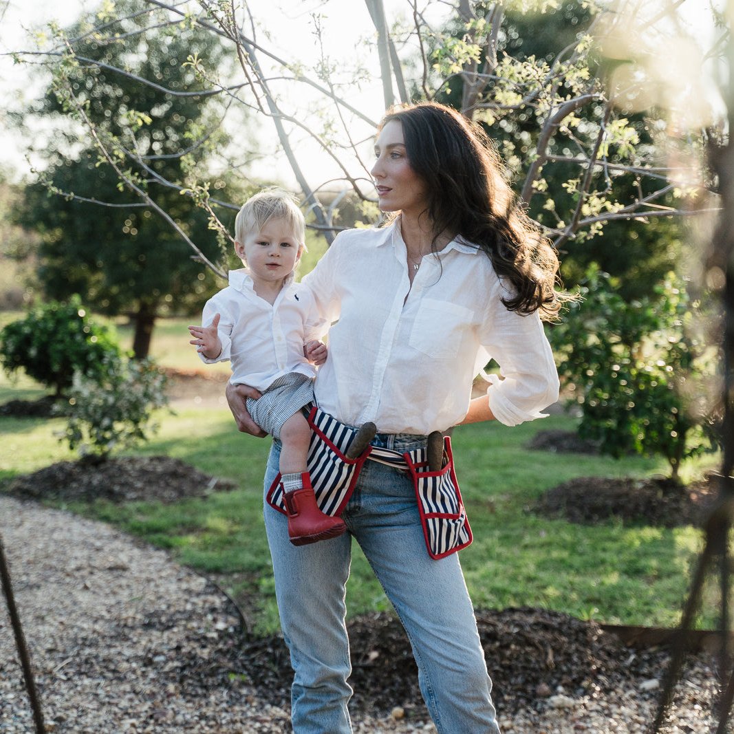 Garden Tool Belt / Navy Stripe