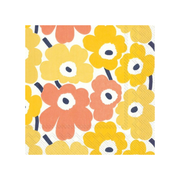 Marimekko Napkins / Mini Unikko Yellow
