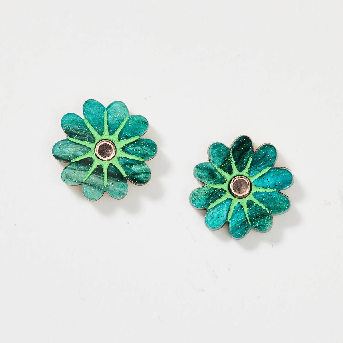 Vera Earrings / Emerald Rose