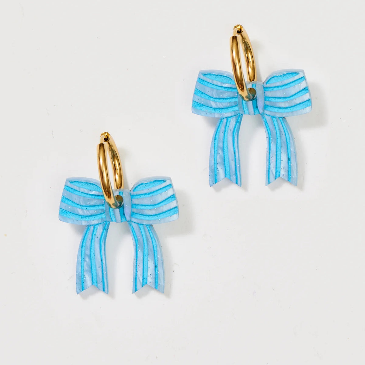 Bow Earrings / Baby Blue