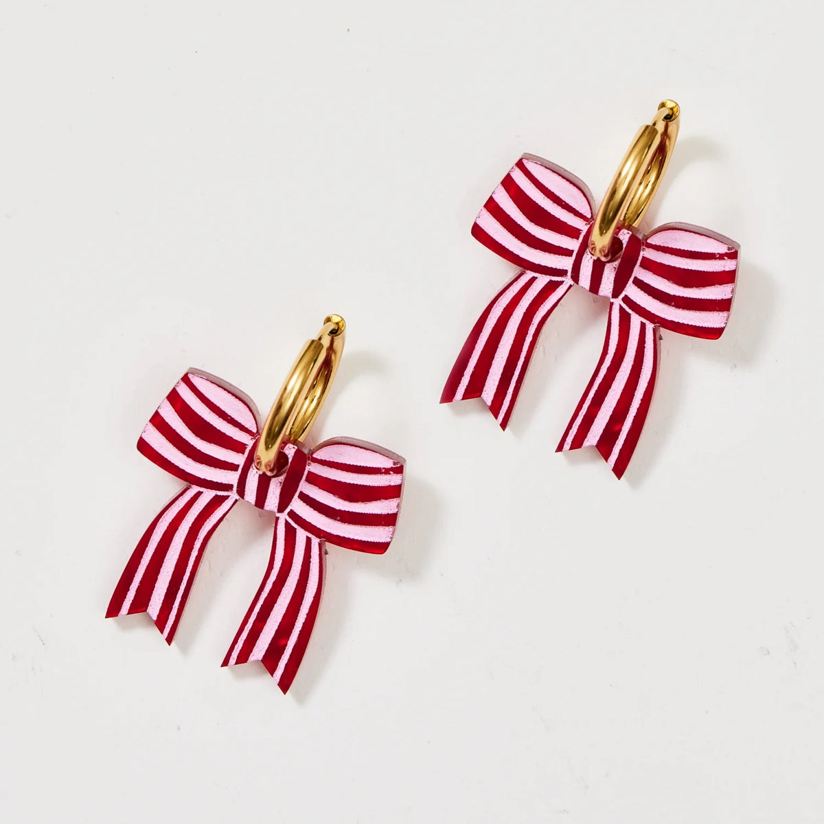 Bow Earrings / Red