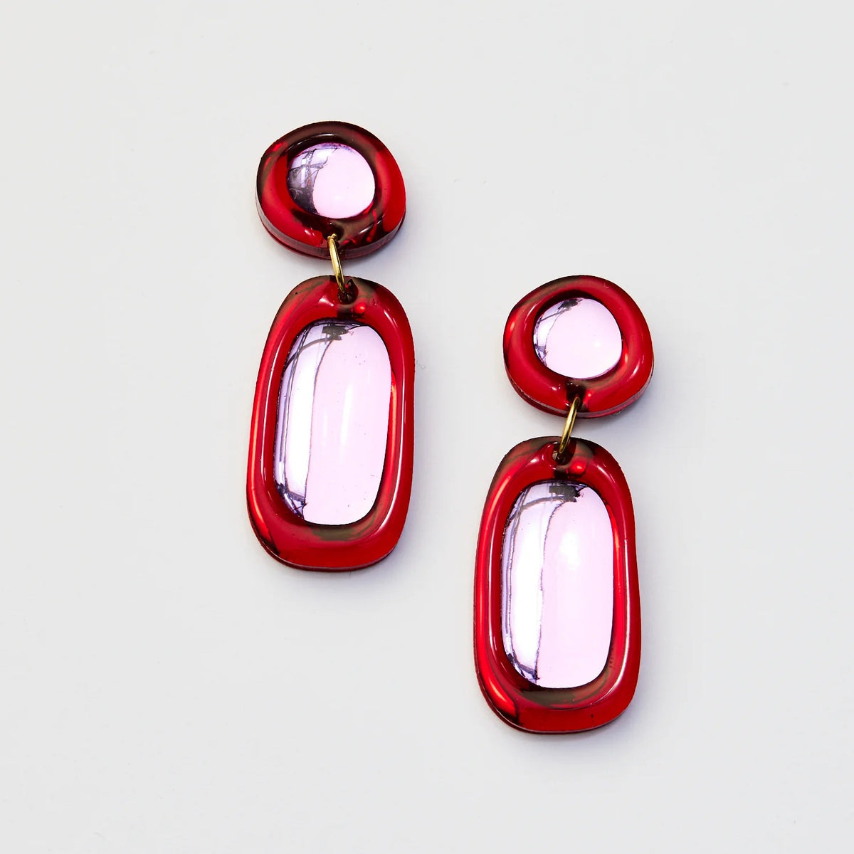 Jelly Drop Earrings / Burgundy Violet