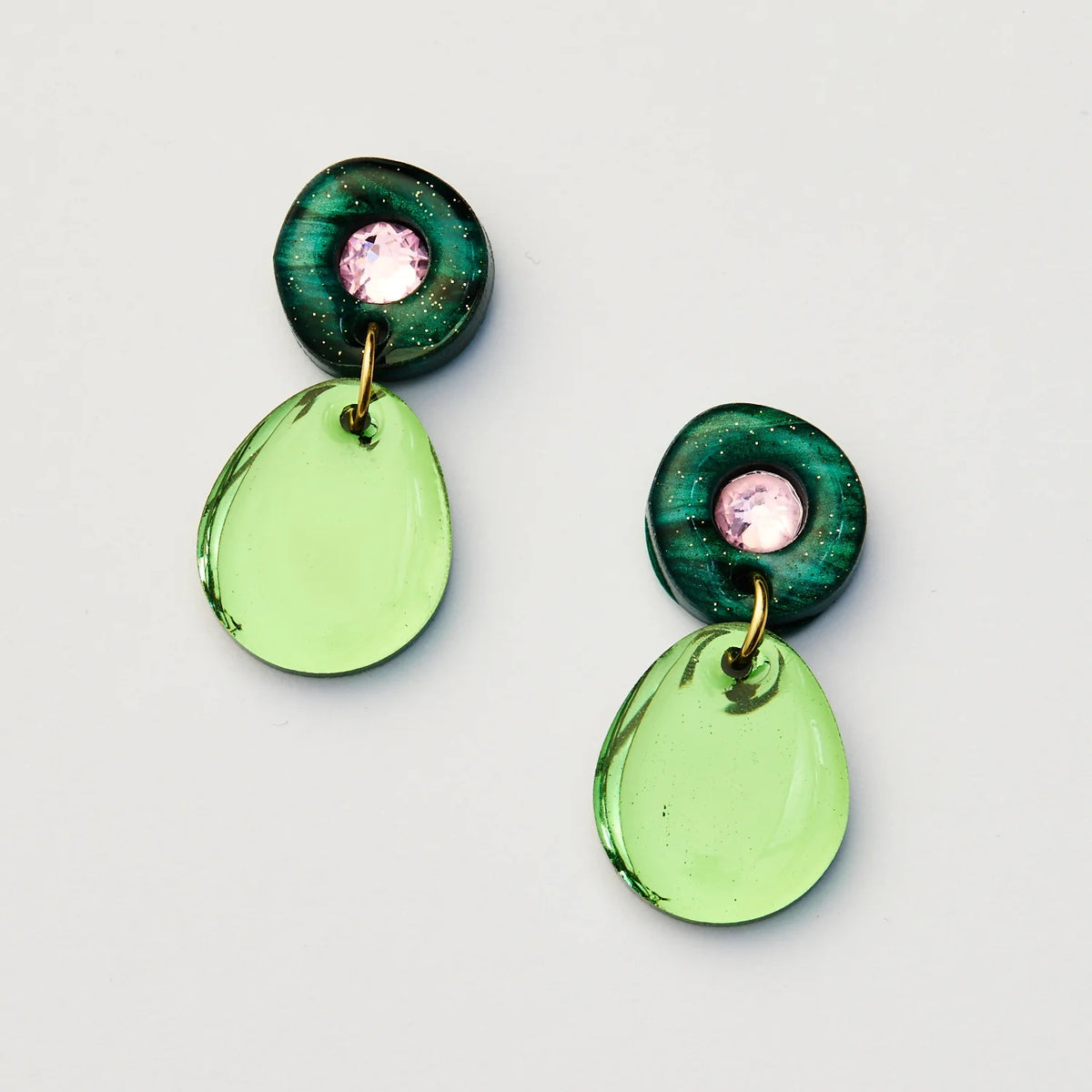 Jam Gem Earrings / Green