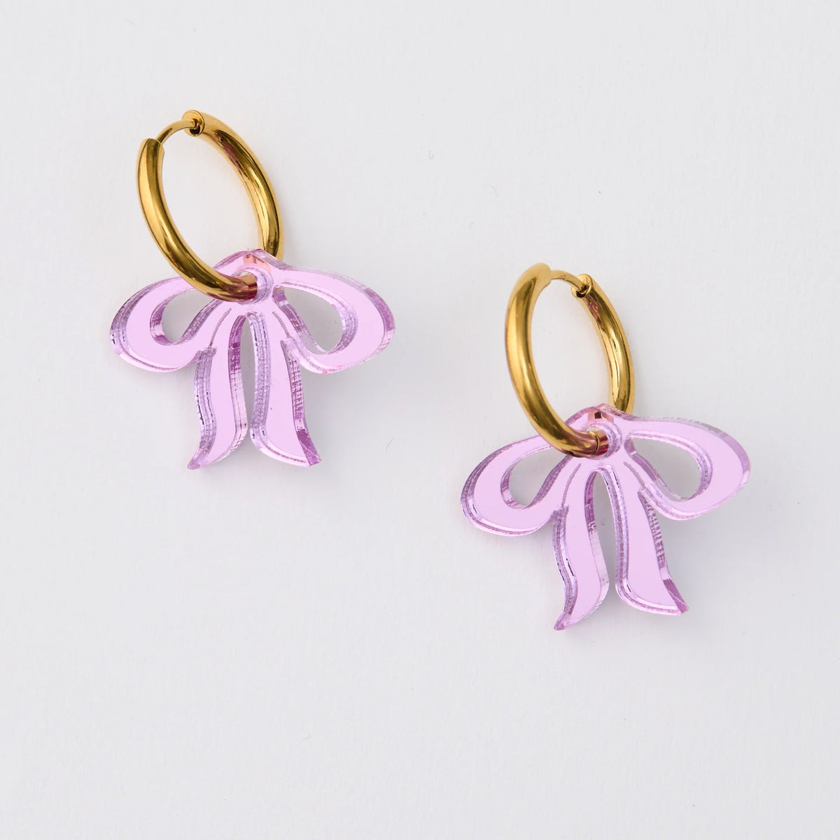 Floppy Bow Earrings / Violet