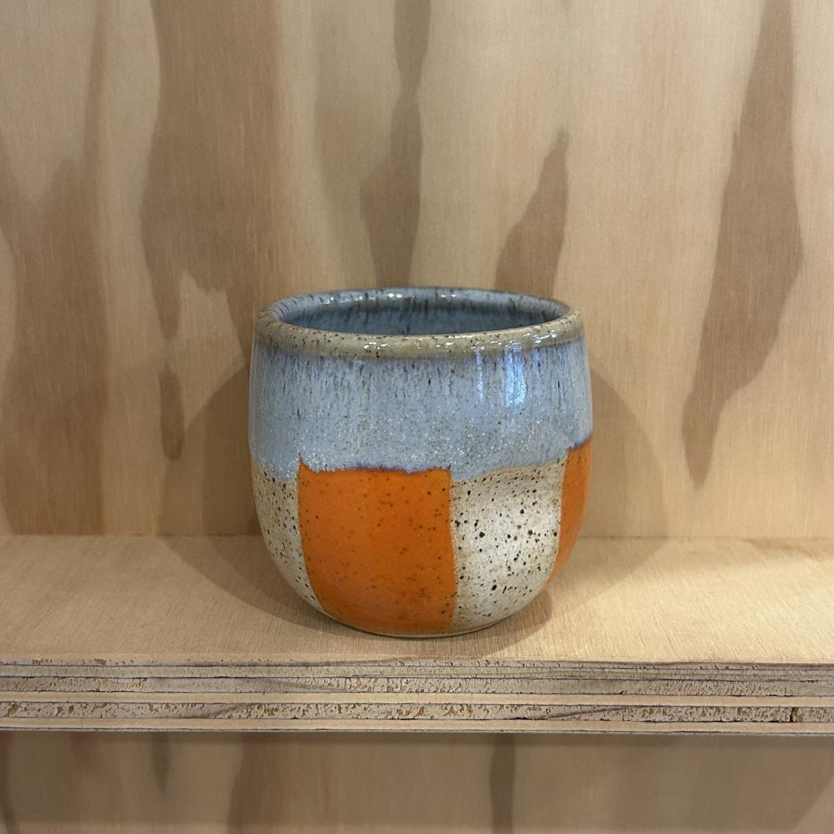 Espresso Cup / Stripe Orange Light Blue