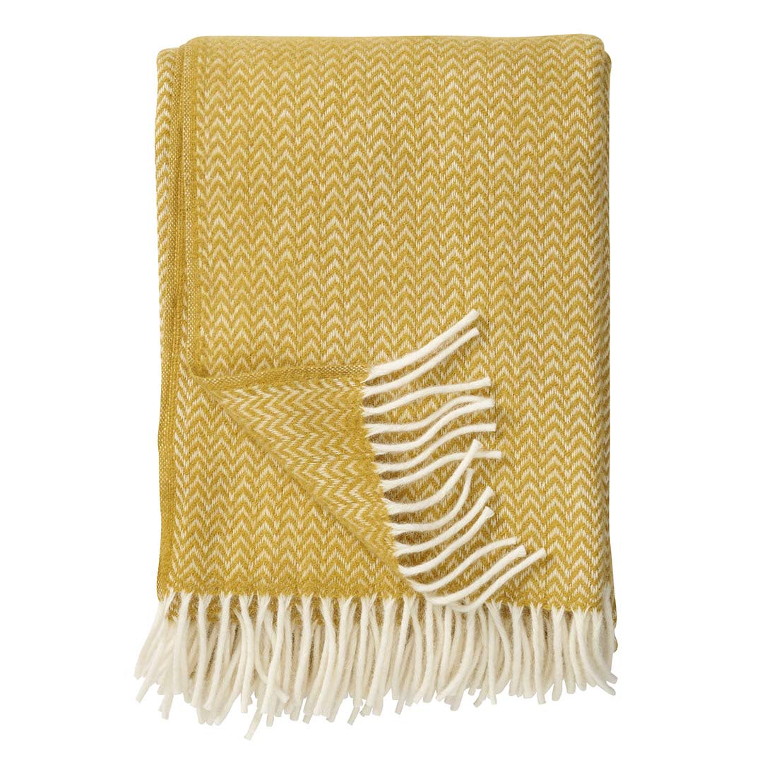 Chevron Wool Throw / Yellow