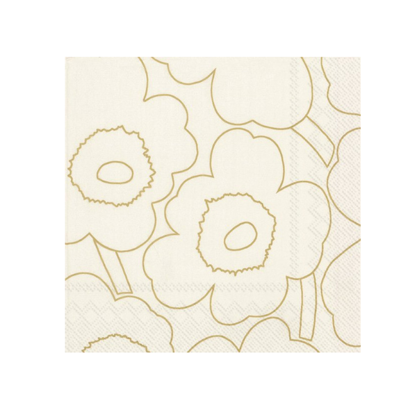 Marimekko Napkins / Piirto Unikko Gold