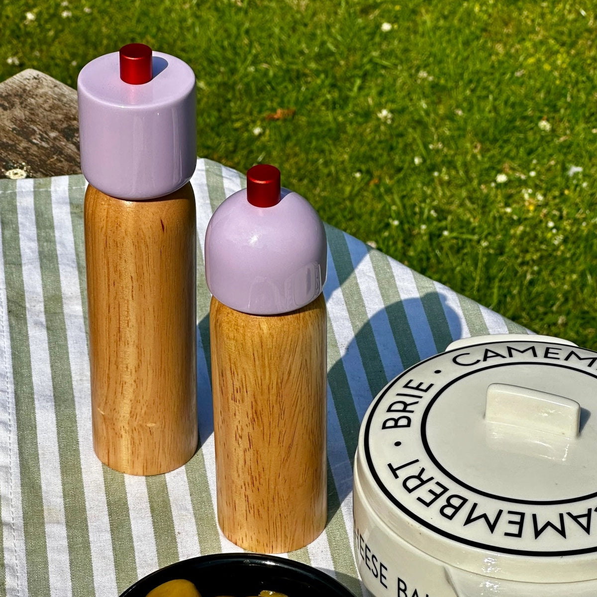 Salt & Pepper Grinder / Lilac & Red