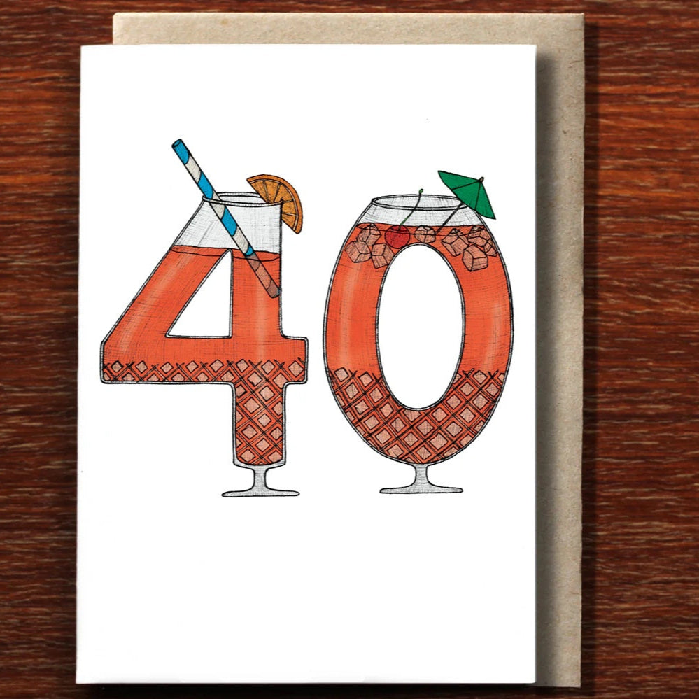 Greeting Card / 40th Cocktails