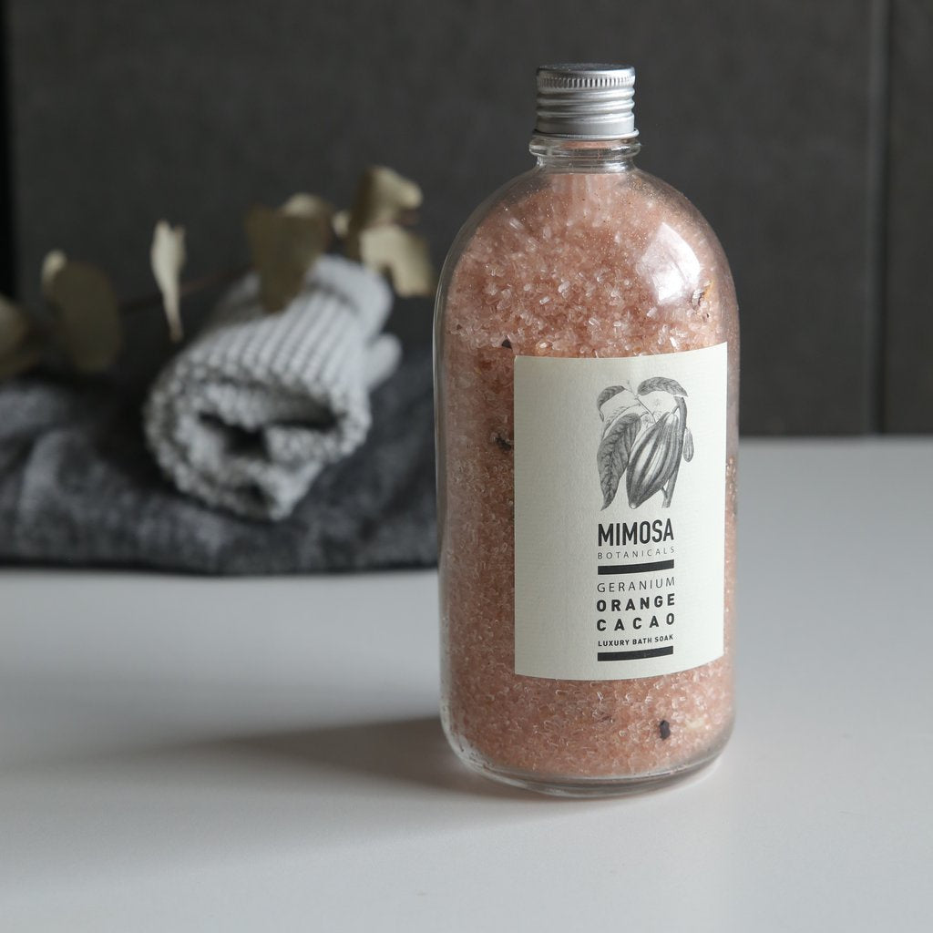 Bath Soak 500g Bottle / Geranium, Orange &amp; Cacao