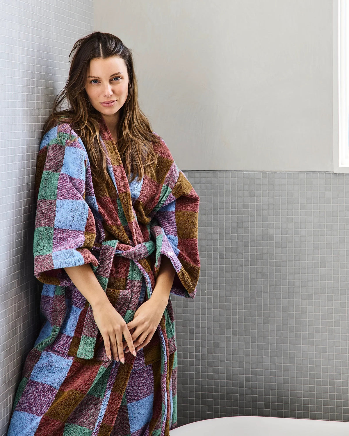 Bondi Tartan Terry Bath Robe