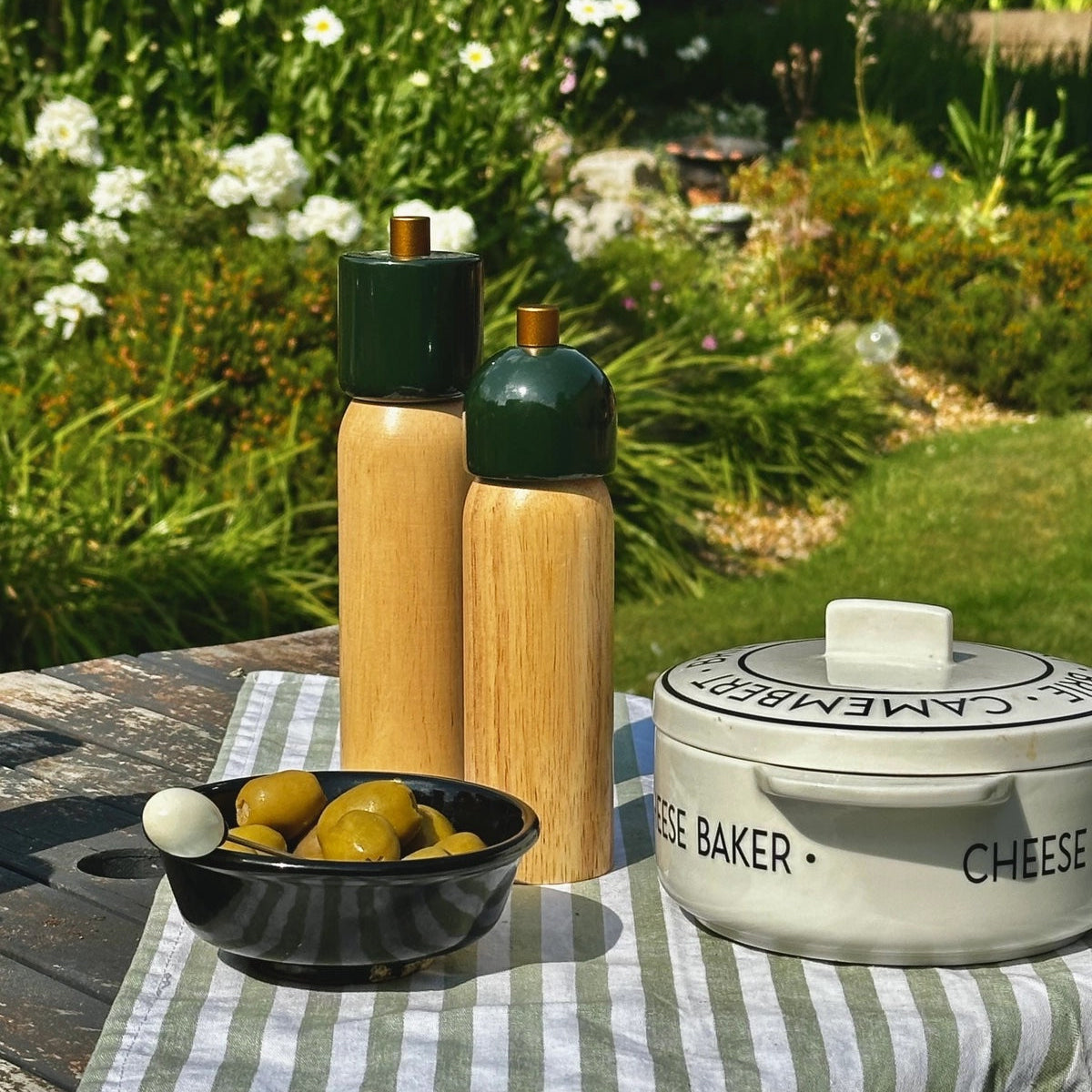 Salt & Pepper Grinder / Green & Gold