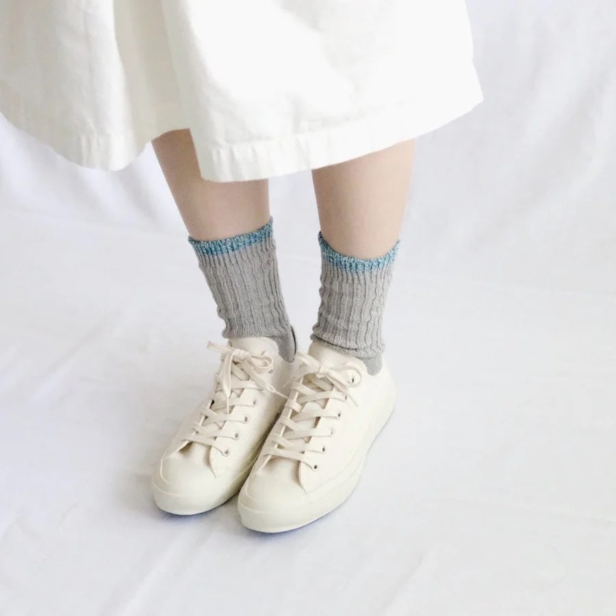 Boston Silk Cotton Socks / Light Grey