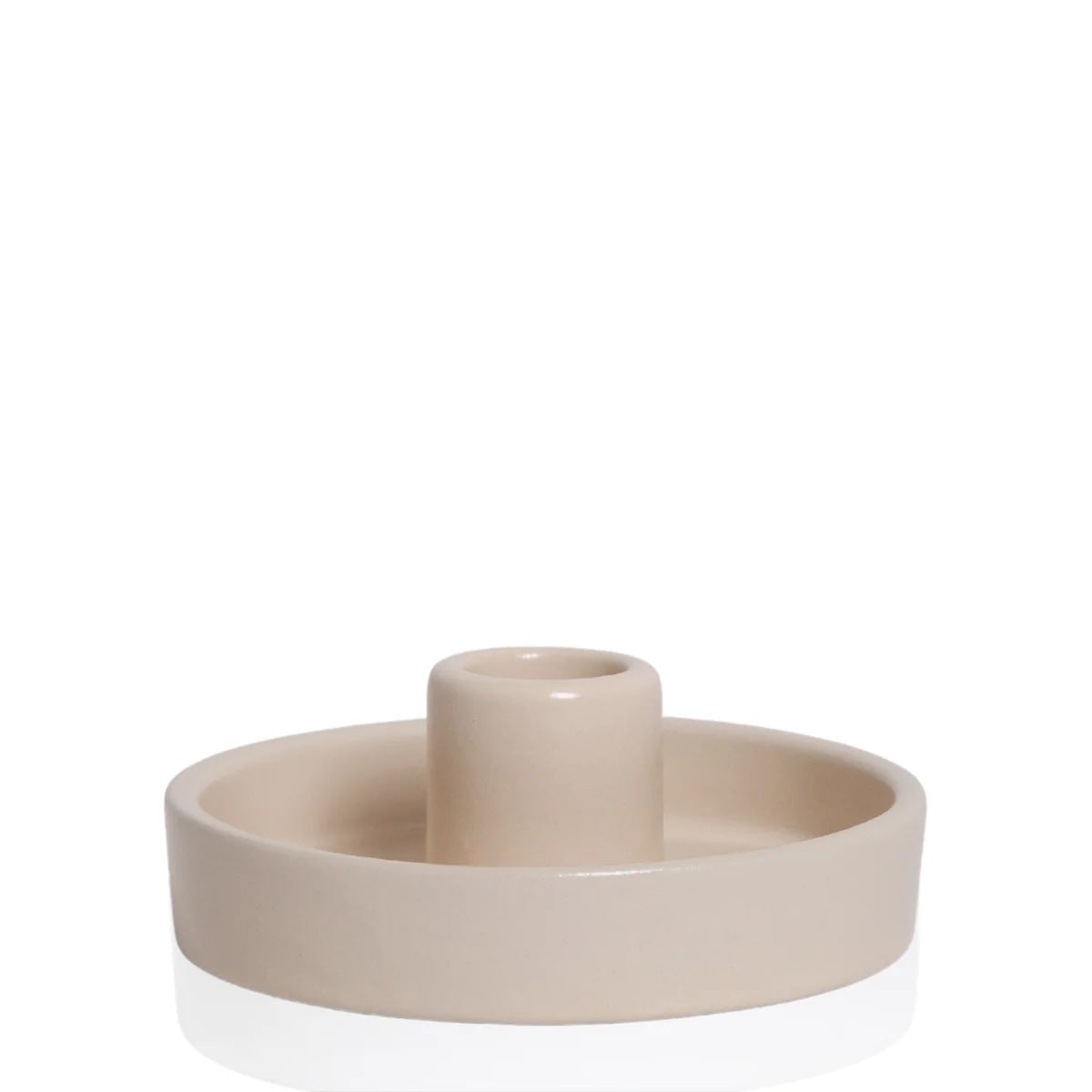 Amara Ceramic Candle Holder / Alabaster
